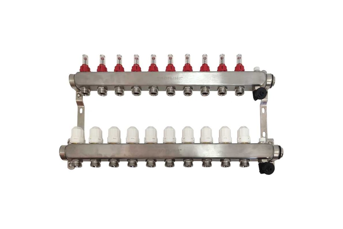 Коллекторный блок с расходомерами PROFLINE 10 выходов 1x3/4 УТ-00049407
