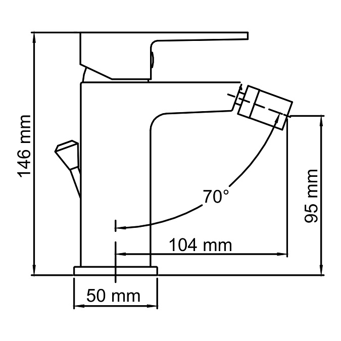 Смеситель WasserKRAFT Abens 2006 черный матовый, донный клапан