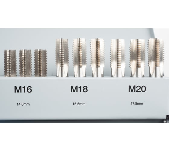 Набор ручных метчиков и плашек Norgau M3-M20, 56 предметов 013904370