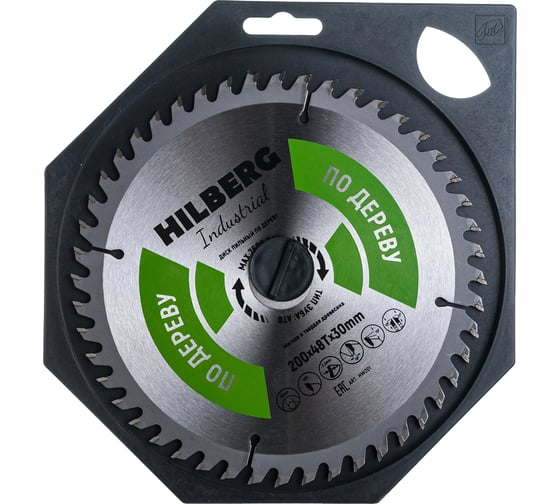 Диск пильный Industrial Дерево (200x30 мм; 48Т) Hilberg HW201
