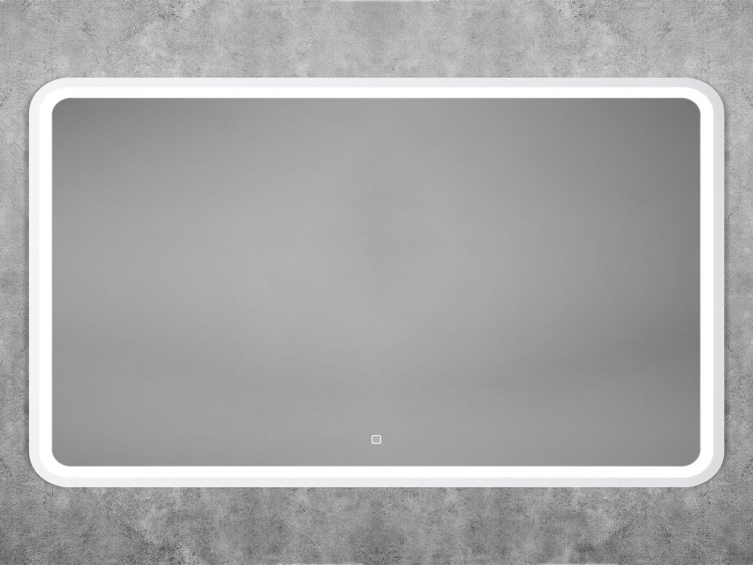 Зеркало Art&Max Genova 120x80 с подсветкой, белый матовый AM-Gen-1200-800-DS-F-White