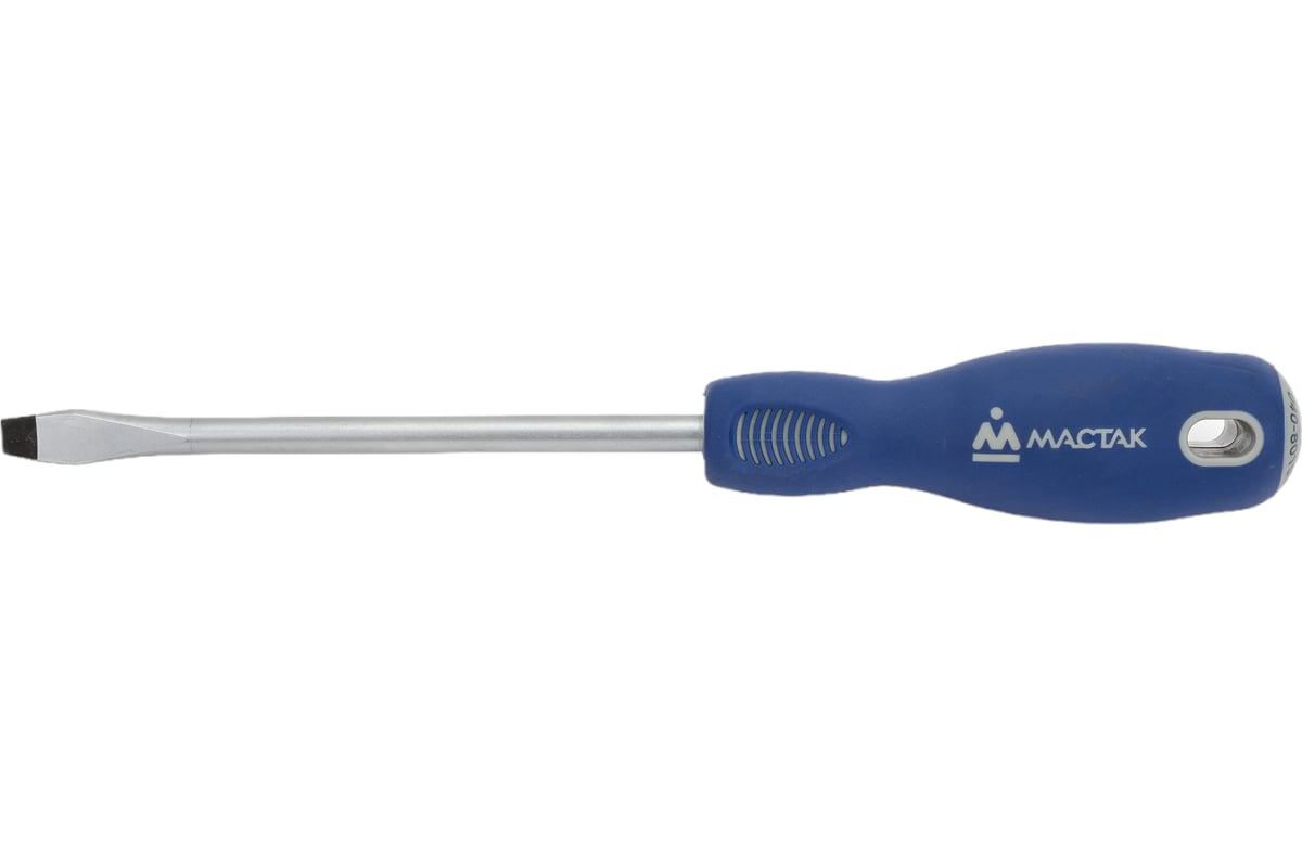 Шлицевая отвертка (Slotted, 8.0х150 мм, держатель) Мастак 040-80150H
