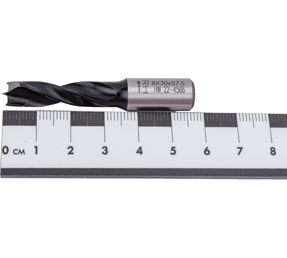 Сверло HW (8x30x57.5 мм; Z 2+2; S 10x20 мм; RH) для присадочного станка CMT 308.080.11