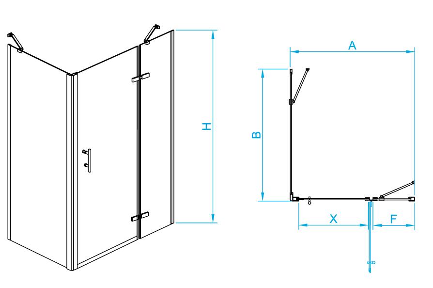 Душевой уголок RGW Passage PA-77B (PA-07BR / Z-050-2B / O-204) 120x90 черный, правый 41087729-084R