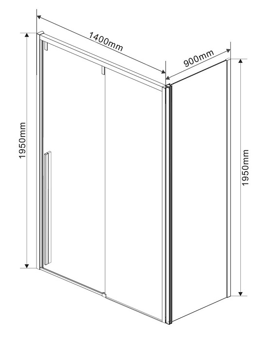 Душевой уголок Vincea Lugano VSR-1L-1 140x90 хром, прозрачный