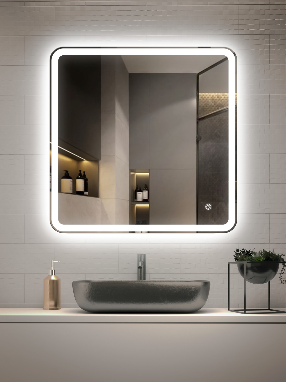 Зеркало Vincea VLM-3VC7007 70x70 см, сенсорный выключатель, диммер