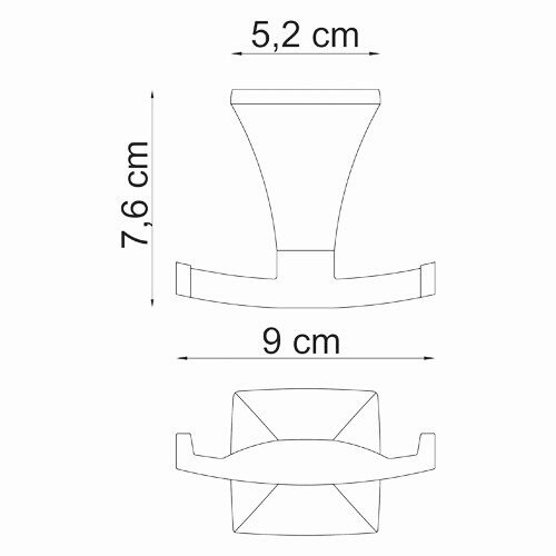 Крючок WasserKRAFT Wern K-2523D двойной