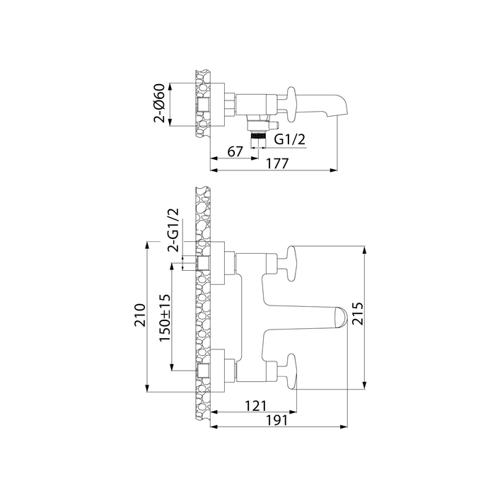 Смеситель для ванны Iddis Acros ACRSB02i02WA хром