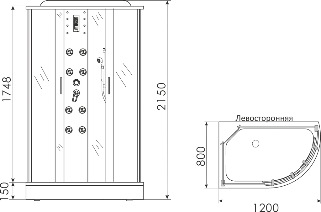 Душевая кабина Erlit Comfort ER4512PL-C3