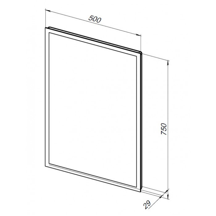 Зеркало Aquanet Оптима 50x75 см с подсветкой, антипар, часы 00288962