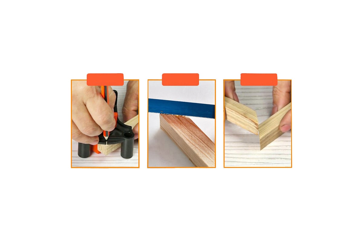Набор 4-х зажимов WOODWORK для соединения под углом 60, 90 и 120°, пластик CLM-003
