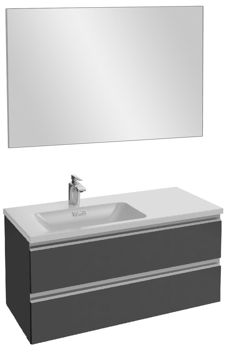 Мебель для ванной Jacob Delafon Vox 100 см L серый антрацит