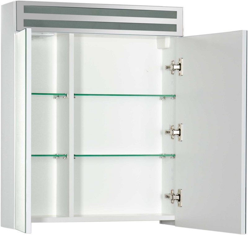Зеркальный шкаф De Aqua Эколь 60 см, с подсветкой, белый