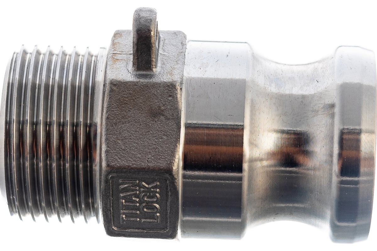 Камлок тип F (ниппель; наружная резьба BSP; 25 мм-1"; нержавеющая сталь) TITAN LOCK TL100FSS