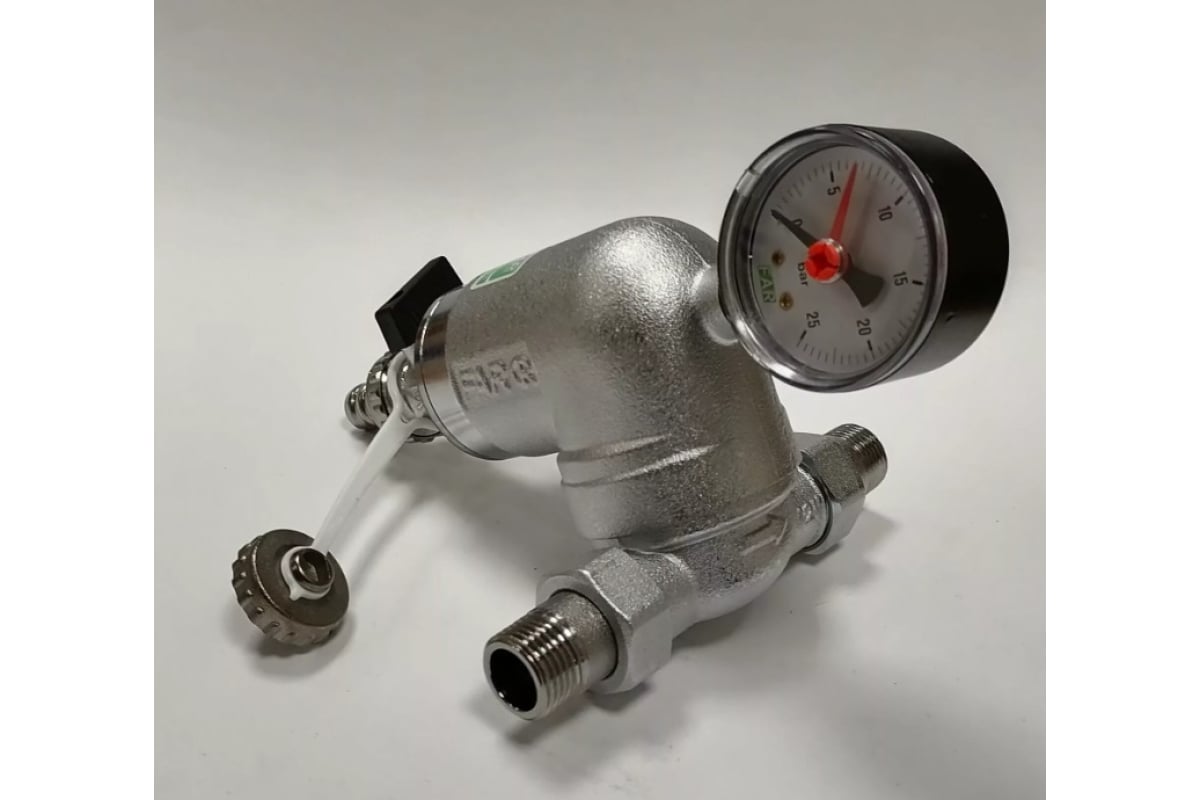 Фильтр FAR 300 мкм, с манометром, Max: 95 C, 25 бар, 3/4" НР FA 39A4 34