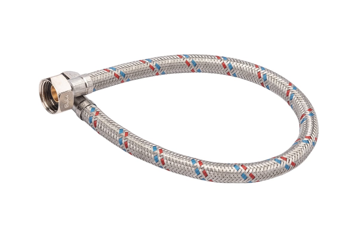 Подводка гибкая для воды с оплеткой из нержавеющей стали ELKA 1/2" х 40 см в/в ИС.100910