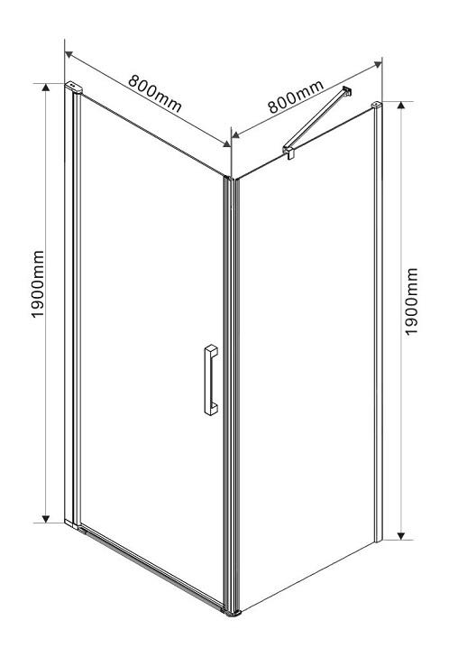 Душевой уголок Vincea Orta VSR-1O 80x80 хром, прозрачный