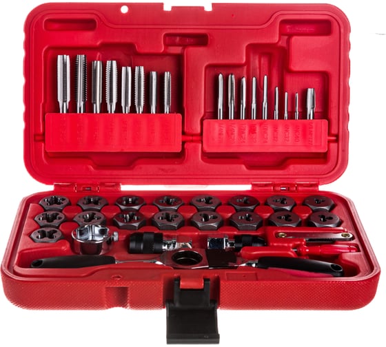 Набор метчиков и плашек Мастак SK-5 1/8"-1/2" кейс, 40 предметов 351-10040C