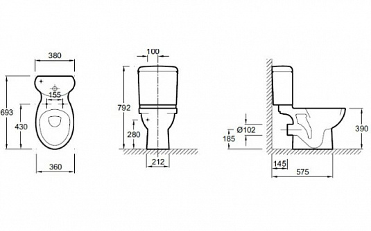 Бачок для унитаза Jacob Delafon Patio E1448-00