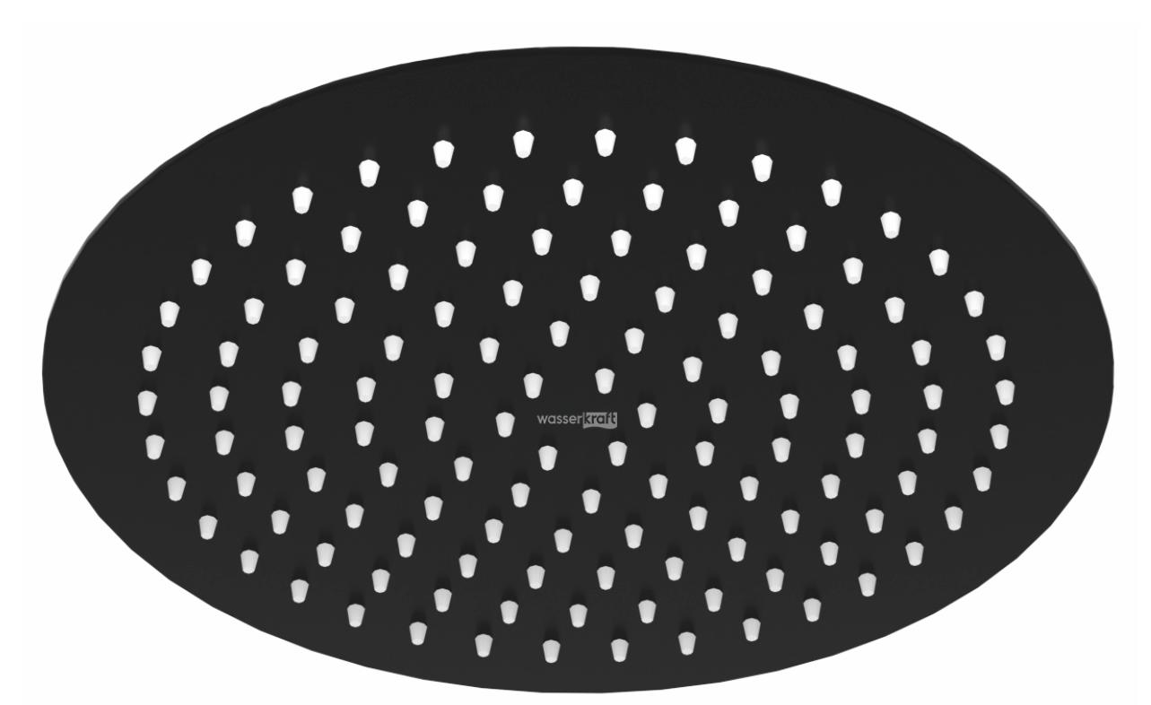 Верхний душ WasserKRAFT A258 25 см, черный