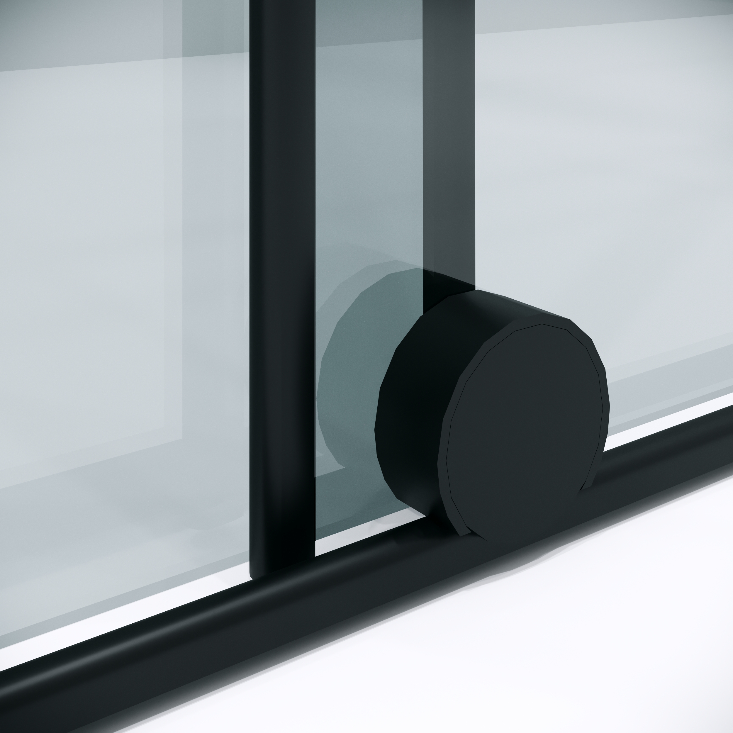 Душевая перегородка Niagara Nova NG-671-12BLACK 120x200 прозрачная, профиль черный матовый