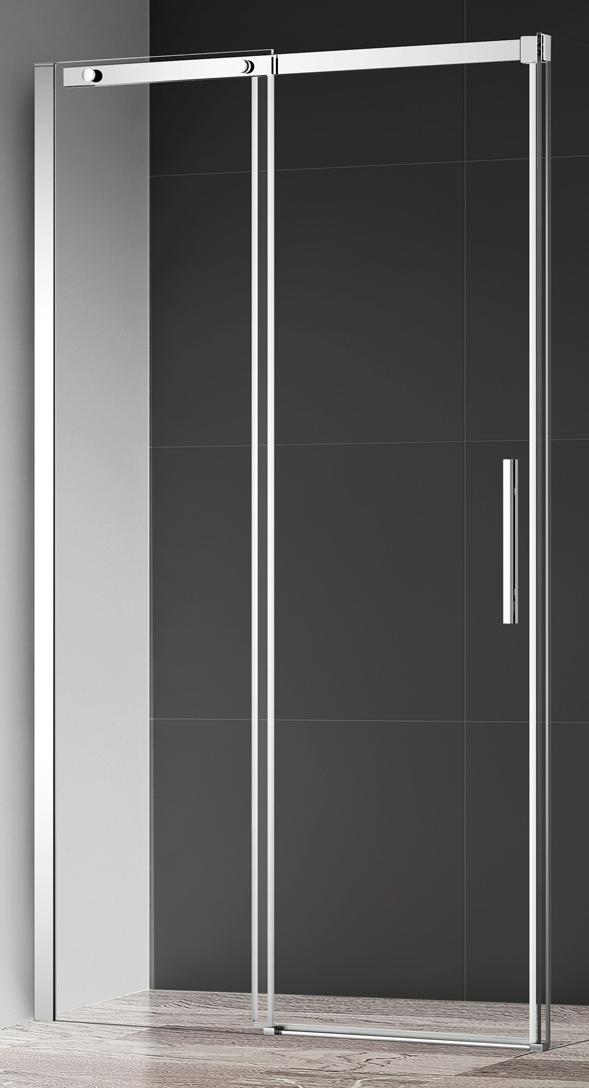Душевая дверь AQUAme AQM4803-10 100x195, прозрачное, хром