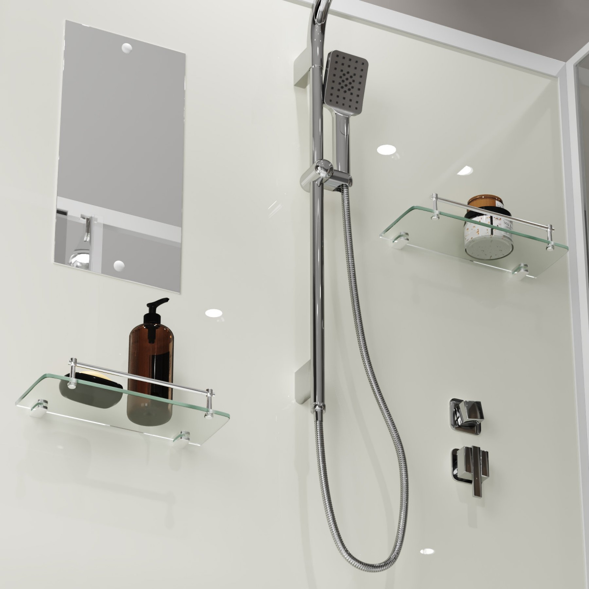 Душевая кабина Niagara Standart ST120/90/15Q/BK 120x90 стекло прозрачное, без крыши, без г/м