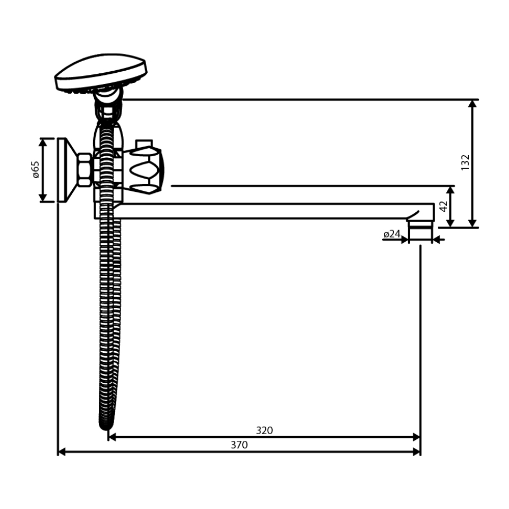 Смеситель универсальный Dorff Modern D7095000 хром