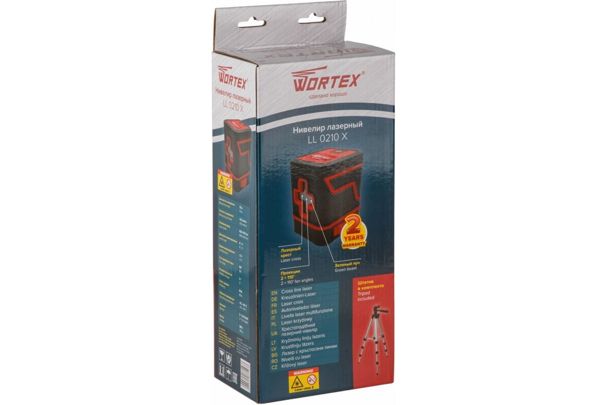 Лазерный нивелир со штативом Wortex LL 0210 X 0323143