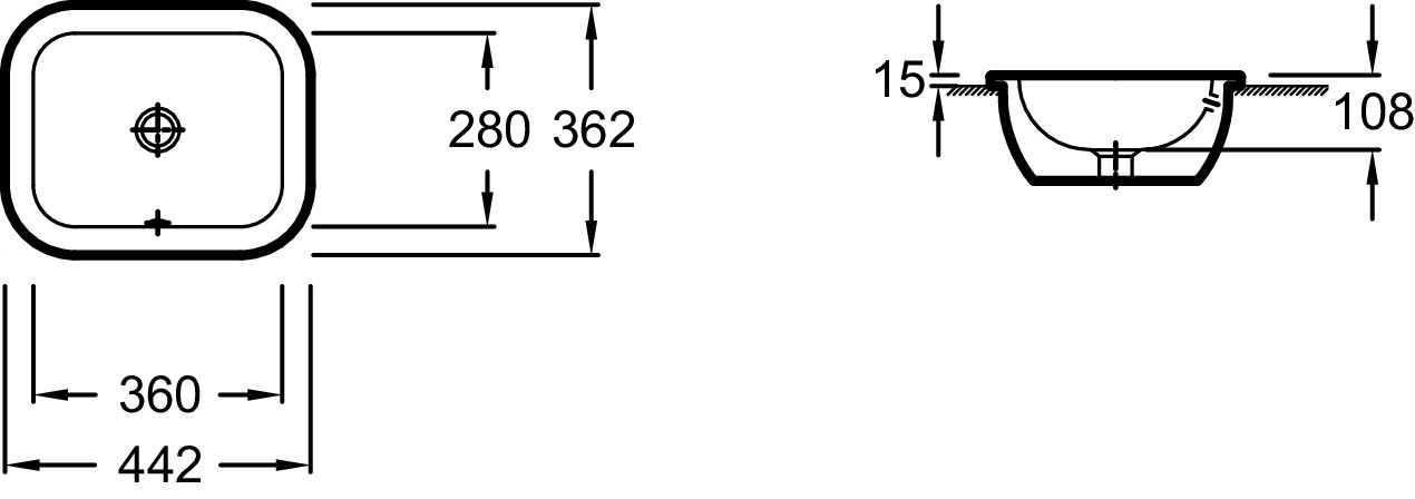 Раковина Jacob Delafon Vox EYD102-00 44 см