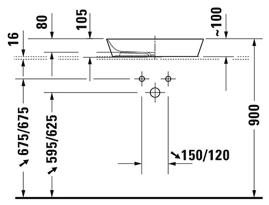 Раковина Duravit Cape Cod 23475500001 55 см