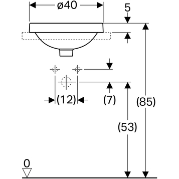 Раковина Geberit VariForm 40 см 500.702.01.2