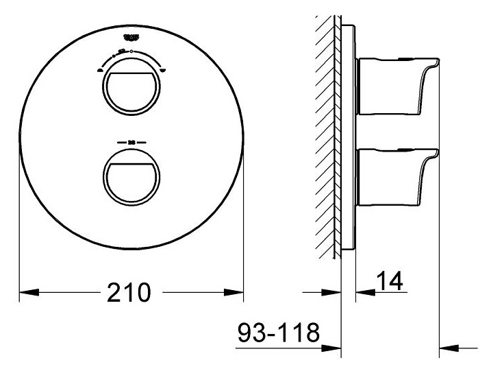 Смеситель для ванны Grohe Grohtherm 2000 New 19355001 термостат