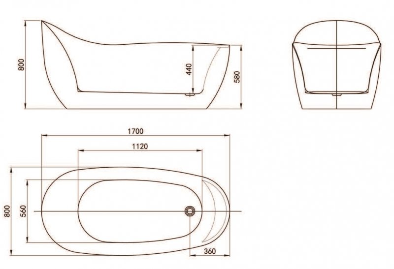 Акриловая ванна BelBagno BB205 170x80 белый