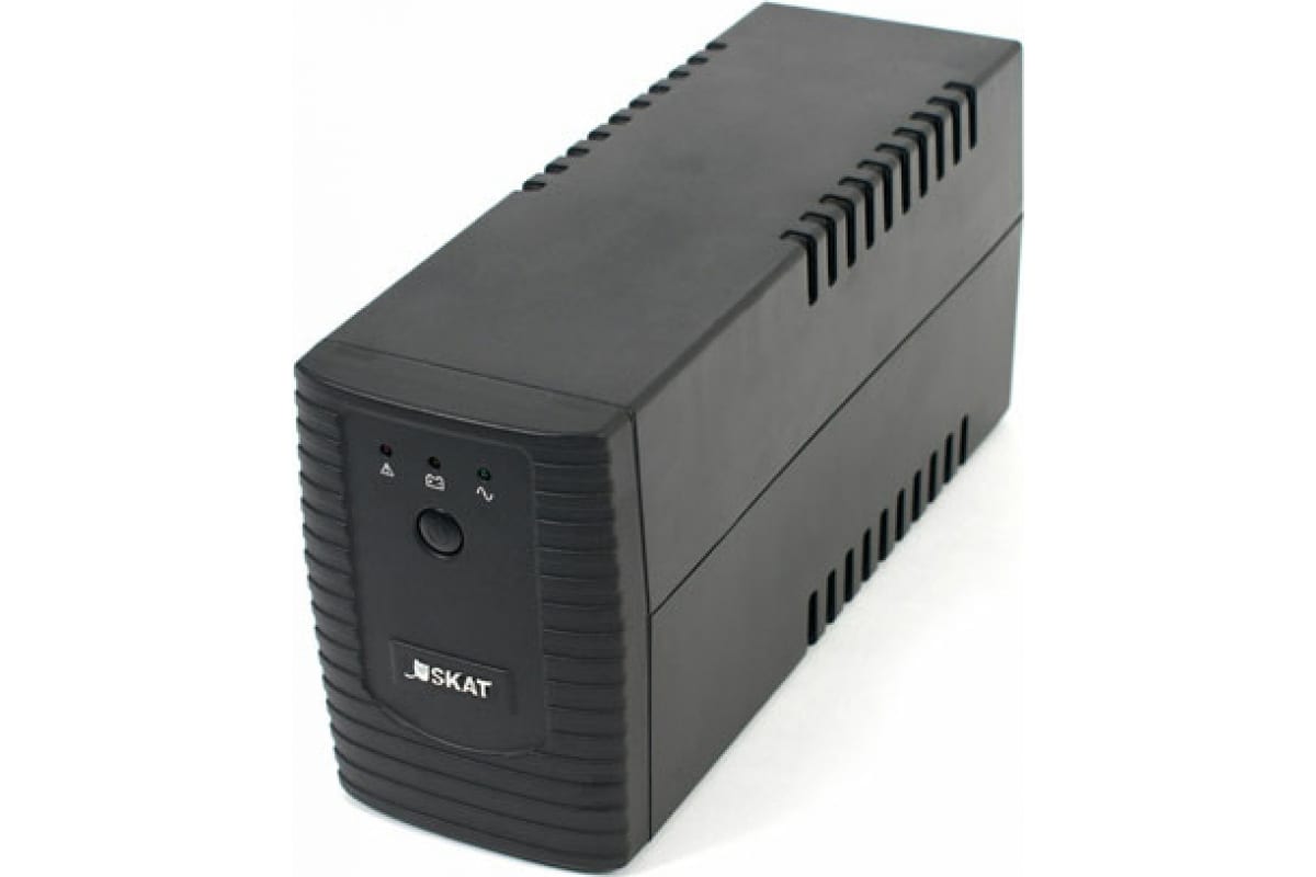 Источники бесперебойного питания Skat -UPS 800/400 Источник бесперебойного питания 220В 480Вт 1 АКБ 9Ач внутр. меандр. стабилизация напряжения 454