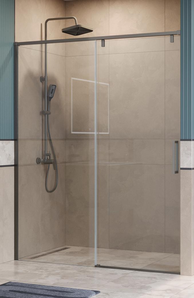 Душевая дверь BelBagno SOFT_CLOSE-1-BF-1-160-C-GM 160x200 прозрачная, оружейная сталь Душевая дверь BelBagno SOFT_CLOSE-1-BF-1-160-C-GM 160x200 прозрачная, оружейная сталь