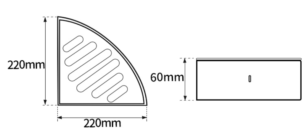 Полка Rush Edge ED77153B угловая, черный