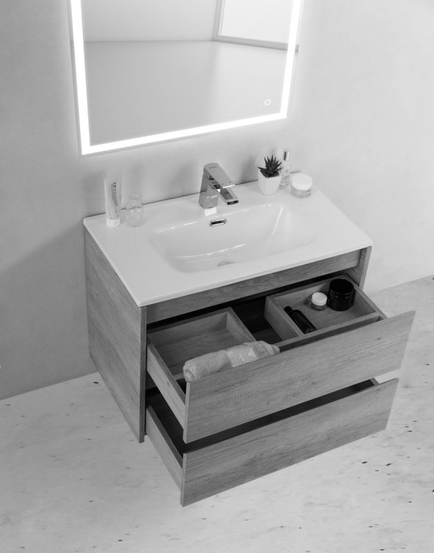 Мебель для ванной BelBagno Kraft 39-800 80 см Cemento Grigio