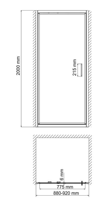 Душевая дверь WasserKRAFT Salm 27I04 90x200