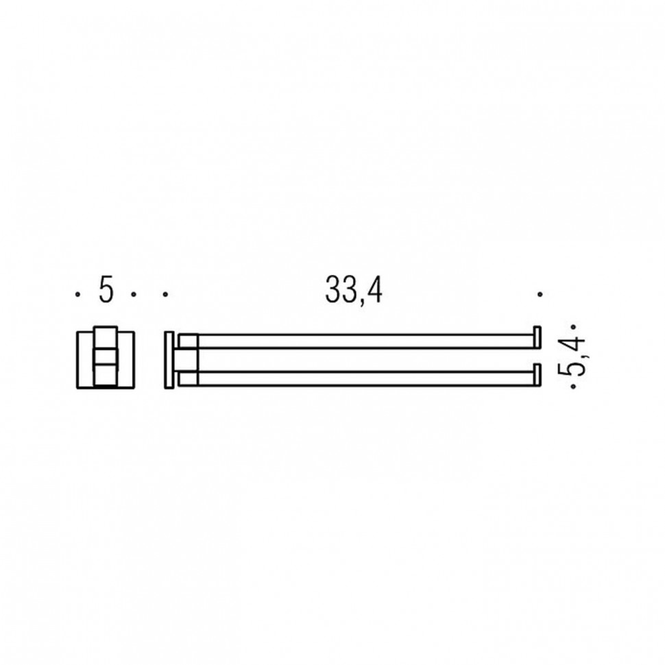 Полотенцедержатель Colombo Basic Q B3712.CR хром