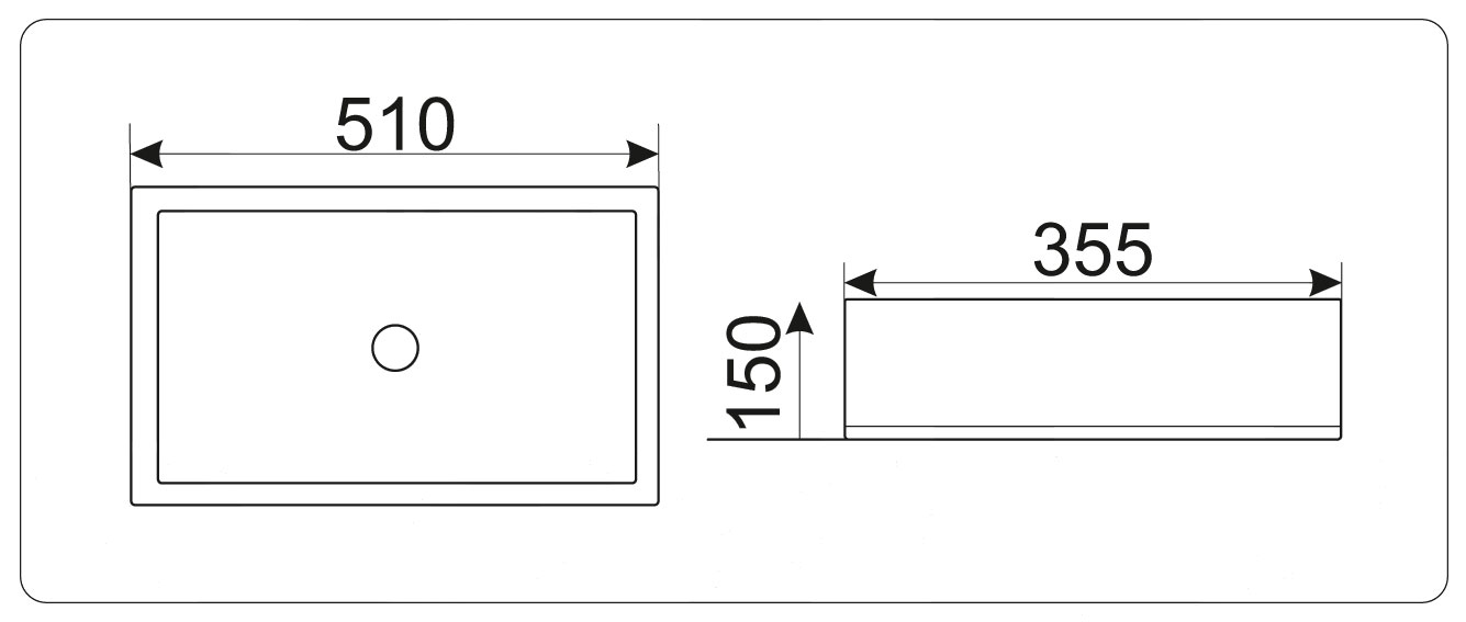 Раковина Gid N9129 51 см белый