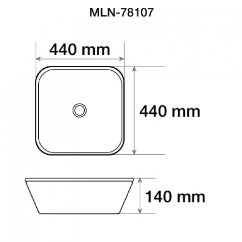 Раковина Melana MLN-78107 44 см