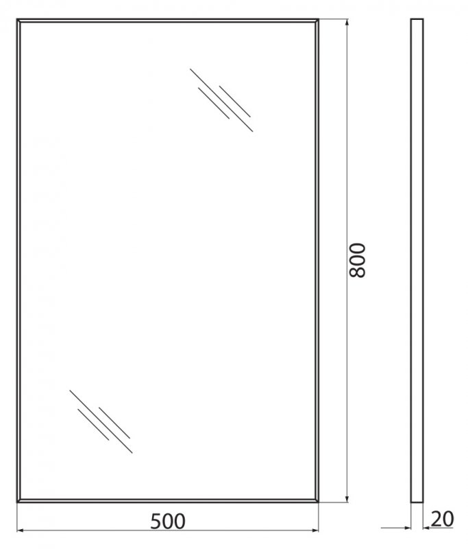 Мебель для ванной BelBagno Etna 50x39 см, 1 полка, правая, Bianco Lucido