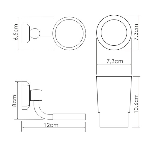 Держатель для стакана WasserKRAFT K-28128