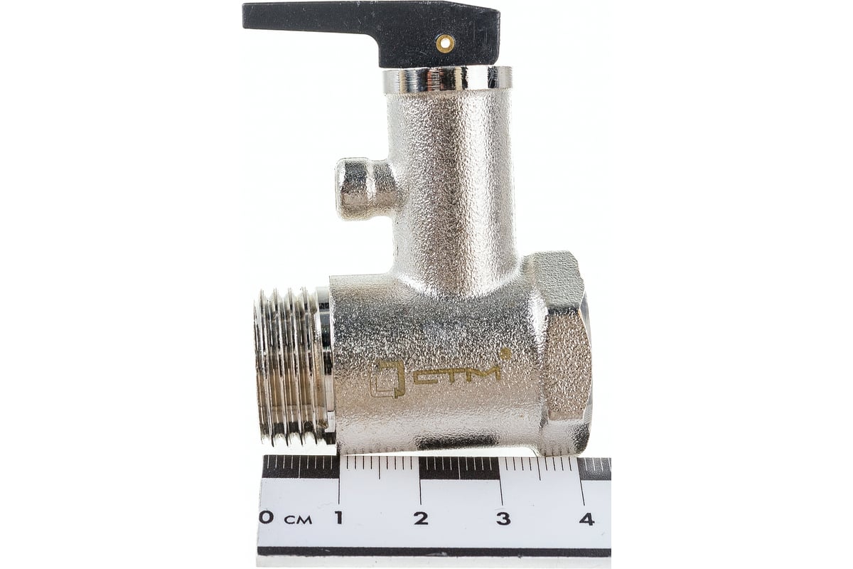 Предохранительный клапан для бойлера СТМ ТЕРМО 1/2", с курком, 6 Бар CRVP6B12