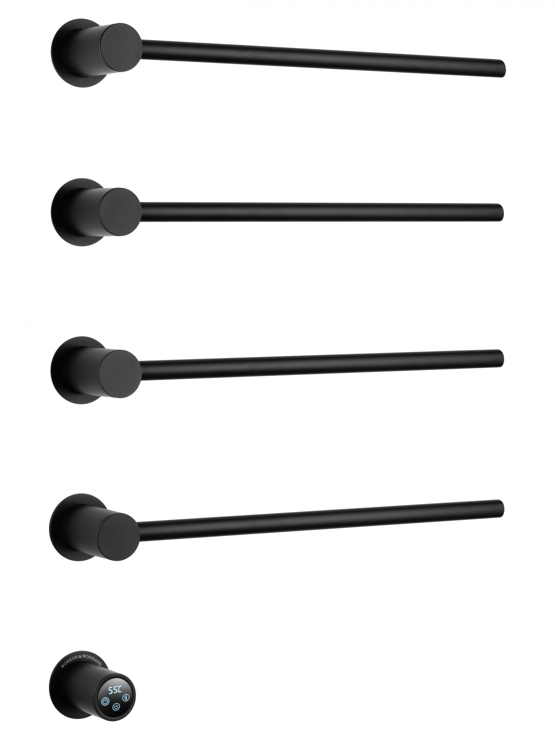 Полотенцесушитель электрический Wonzon&Woghand Hamburg WW-AL314-MB черный матовый