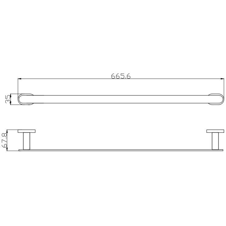 Полотенцедержатель Rav Slezak Yukon YUA0701/65CB 66.6 см хром,белый