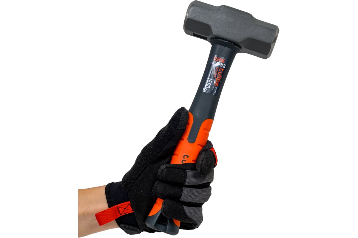 Кувалда 1500г фибергласовая короткая рукоятка Tulips Tools IS12-215