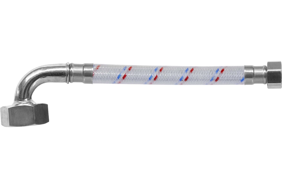 Гибкая подводка для воды ЦС ГИГАНТ 17 нейлон 1/2”Г х 1Г-угол L-100 см, штука ГП002361