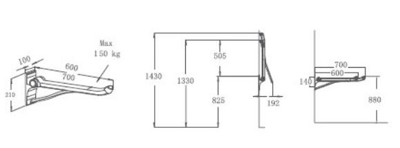 Опорный рычаг RGW SHP-01 L700Y фиксированный